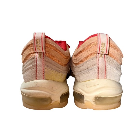 NIKE AIRMAX 97 SISTERHOOD CHALK CASHMERE/ORANGE CHALK-RATTAN WMNS 11 - Picture 4 of 7
